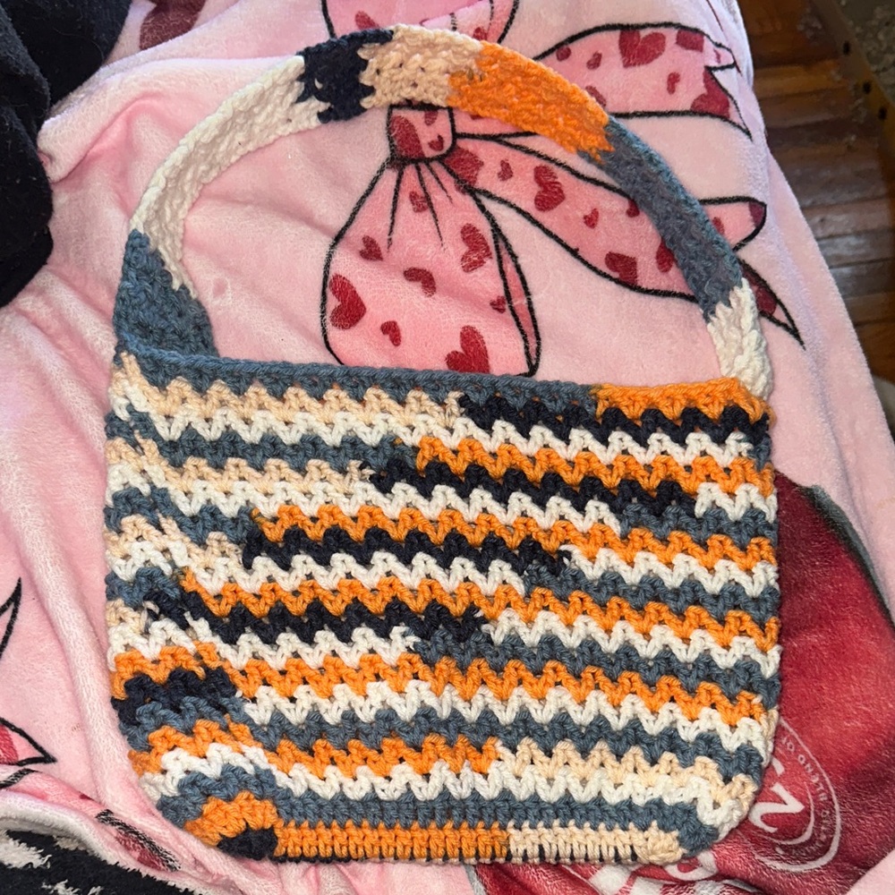 Multicolor Crochet Women's Bag